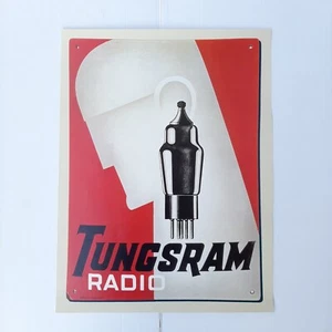 Poster pubblicitario Tungsram radio con profilo del D u c e Vintage - Picture 1 of 1