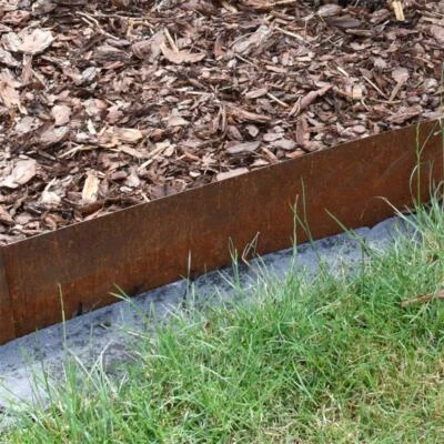 ESTEXO Rasenkante Rasenkantenband Corten Edel-Rost Metall Beeteinfassung Beetumrandung