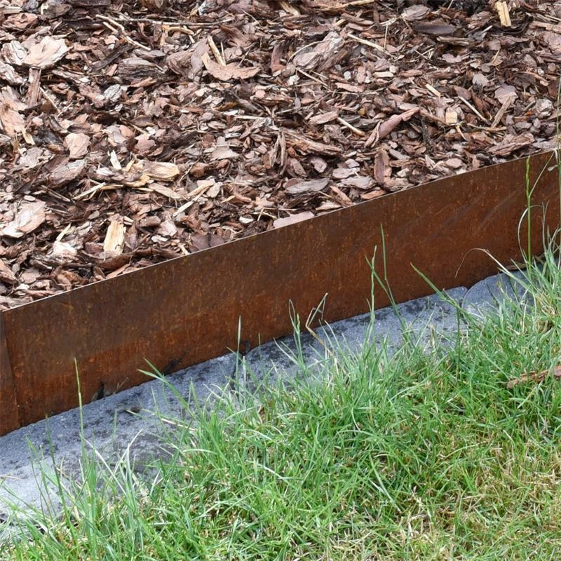 ESTEXO Rasenkante Rasenkantenband Corten Edel-Rost Metall Beeteinfassung Beetumrandung