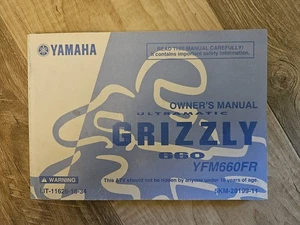 Nuevo de Lote Antiguo Yamaha 2003 Grizzly 660 Manual del Propietario Modelo YFM660FR P/N LIT-11626-16-34 - Imagen 1 de 5