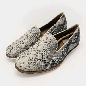 Zapatos planos sin cordones de cuero con estampado de serpiente Comfortiva Ryen, para mujer talla 8 W, espuma viscoelástica - Imagen 1 de 8