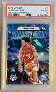 Jared McCain 2024-25 Panini Mosaic Thunder Road Ice Prizm /125 #17 PSA 10 - Bild 1 von 2
