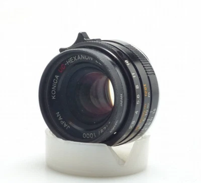 Telêmetro Konica UC-Hexanon 35mm f/2 preto lente Leica L39 montagem vintage Japão - Imagem 1 de 4