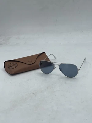 Gafas de sol Ray Ban unisex aviador grandes de metal pulido plateado/azul polar RB3025 Foto 1 de 4