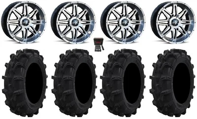 MSA Vibe 14" Wheels Dt 27" Mud XC Tires Polaris Sportsman / RZR / Ranger - Image 1 of 4
