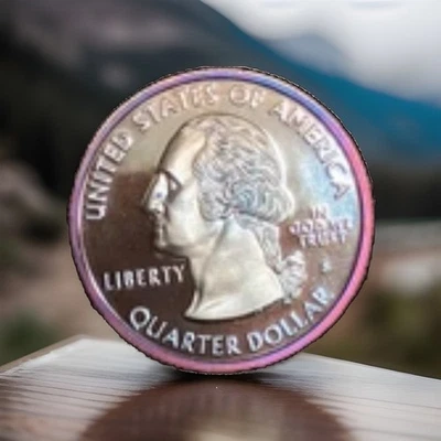 1999 s georgia state Clad proof quarter . Beautiful Colored BU Proof 🔥🔥 - Image 1 of 4