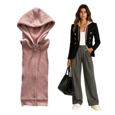 NWT Brunne DICKEY  Compatible with VERONICA BEARD Blazers Pink Hoodie 00-14 - Image 1 of 4