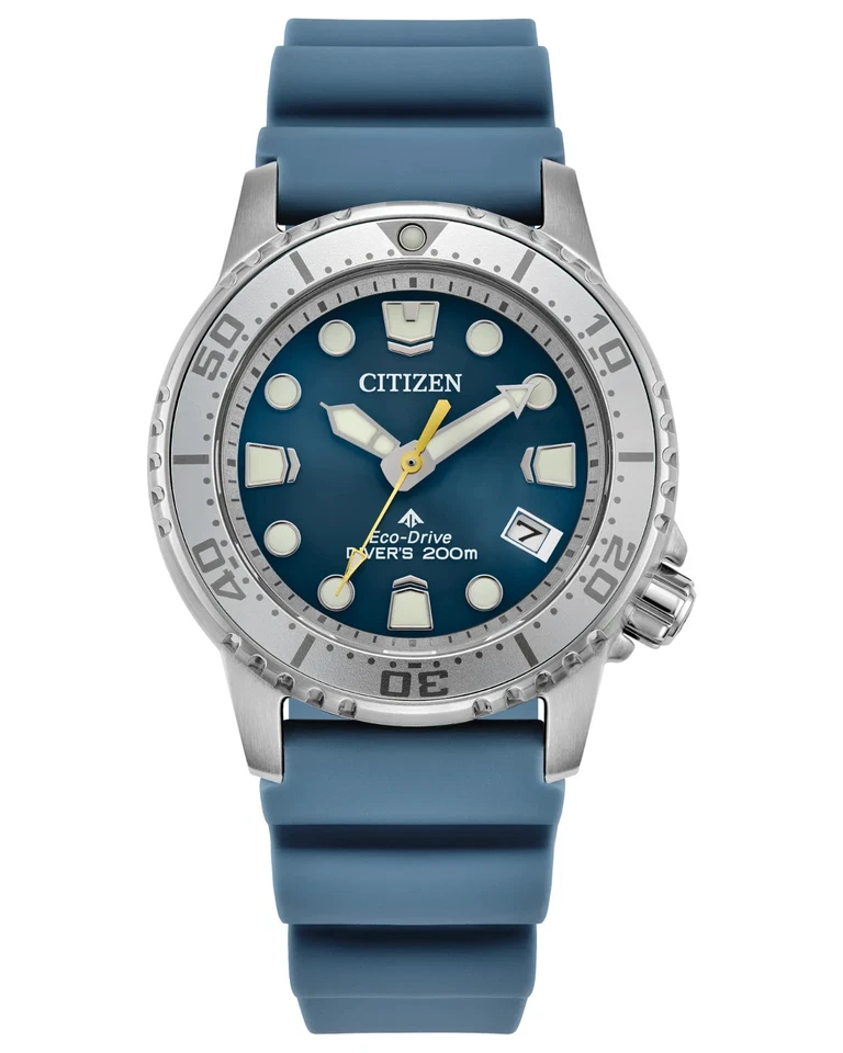Citizen Women's Dive Date Indicator Eco-Drive Light Blue Watch 36MM EO2027-09L