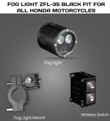LUZ ANTINIEBLA ZFL-35 NEGRA APTA PARA TODAS LAS MOTOS HONDA Foto 1 de 4