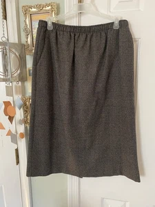 Falda MIDI Vintage Allison Daley Gris Cuadros Línea A Talla 12 - Imagen 1 de 6
