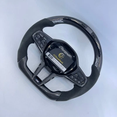 Für BMW LCI M4 G82 G83 X7 G07 M3 G80 M5 F90 Brauch Glanz Kohlefaser LED Lenkrad - Bild 1 von 4