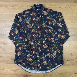 Vintage Tommy Hilfiger Equestrian Print Long Sleeve Cotton Shirt Men’s S - Picture 1 of 5