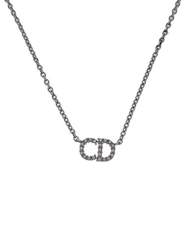 Collana Christian Dior logo CD CLAIR D LUNE donna con pietra colorata usata