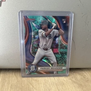 2024 Bowman's Best - Parker Meadows #27 Aqua Lava Refractor /199 (RC) - Picture 1 of 2