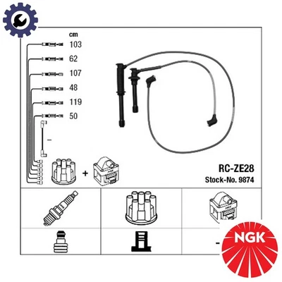 IGNITION CABLE KIT 9874 FOR FORD USA PROBE/II/Mk MAZDA MX-6 AZ-3/PRESSO XEDOS - Image 1 of 4