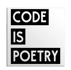Code Is Poetry Programmer Software Garantía de Calidad Cotización Imán de Refrigerador - Imagen 1 de 7