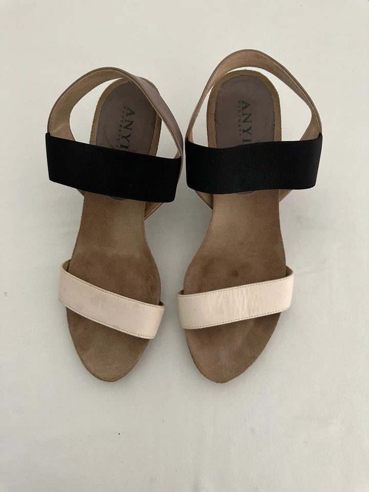 Босоножки на каблуках женские ANYI LU Colorblock размер 39/8,5 - Изображение 1 из 4