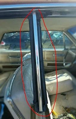 1964 lincoln continental right stainless steel center B-piller trim modling oem  - Image 1 of 4