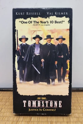 TOMBSTONE VHS TAPE KURT RUSSELL VAL KILMER RATED R USED - Imagem 1 de 3