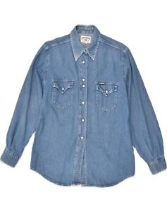 CARRERA Womens Denim Shirt UK 14 Medium Blue Cotton AK06