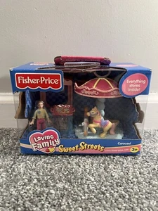 2003 Fisher Price Loving Family Sweet Streets Carousel Merry Go Round Mattel New - Picture 1 of 3