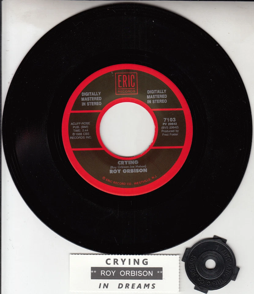 ROY ORBISON  Crying & In Dreams  7" 45 rpm record + juke box title strip NEW - Image 1 of 1