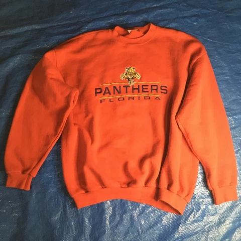 Vintage LOGO 7 Red Florida Panthers NHL Sweater XL Made in USA RARE Cover