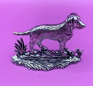 English Fine Art Labrador Dog Pewter Miniature Figurine Gift Bag Christmas Pet - Picture 1 of 5
