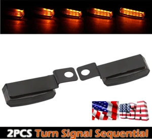 2X Motorcycle Handlebar Blinker Lamp Mini LED Turn Signal Indicator Amber Light - Picture 1 of 12