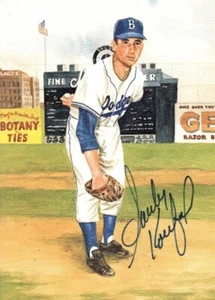 1987 Perez Steele #16 HOF Sandy Koufax signierte Jumbo Baseballkarte /5000-JSA - Bild 1 von 9