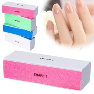 4In1 Nail Buffer Block Fine Grit Smooth Polish&Shine Remove Ridges Nail Fil~ - Picture 1 of 13