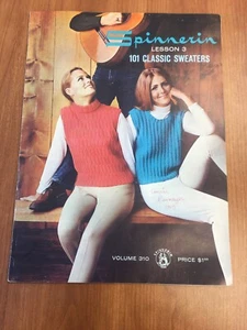 Spinnerin 101 Classic Sweaters #310 Knitting Book Lesson 3 Vintage Mens Women - Picture 1 of 4