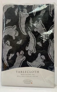 HOME FOR THE HOLIDAYS Ghosts Bats Halloween TABLECLOTH Rectangle 60x84” Cotton - Picture 1 of 7