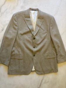 Hugo Boss RN 73616 Saks Fifth Avenue 95% Virgin Wool Men's 48R Blazer Coat Brown - Picture 1 of 22
