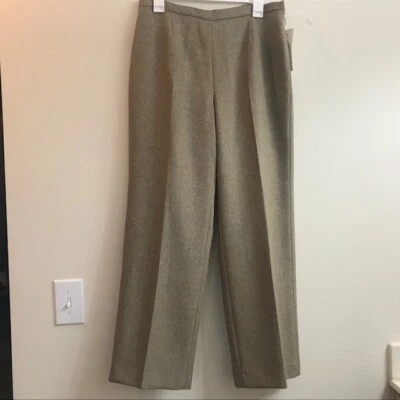 Le Suit Essentials NWT Brown Tweed-Like Slacks, Petite Sz 10P, Fully Lined - Изображение 1 из 4