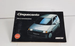 Manual Folleto Uso y Mantenimiento Fiat Cinquecento 500 Original No Copia - Imagen 1 de 24