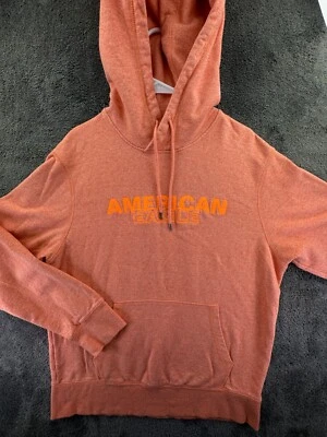 Sudadera con Capucha Naranja American Eagle Mujer Grande Grande Grande Pullover Suave Foto 1 de 4