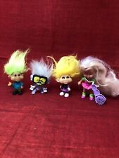 4 VTG Trolls Dolls Glow in Dark Burger King Mattel Miss Mini Lot of Various