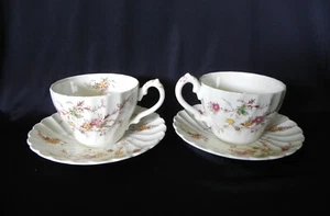 Myott HERITAGE Floral Swirl Cups & Saucers (Set of 2) England - Picture 1 of 6
