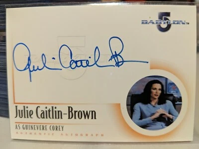 Complete Babylon 5 Julie Caitlin-Brown A11 Autograph Card - Guinevere Corey 2002 - Image 1 of 2