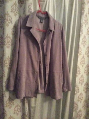 Vintage Jessica Holbrook Easy Care Pale Lavender Shirt /jacket  L Casual - Imagem 1 de 4