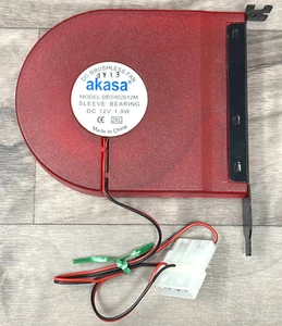 Akasa DBS902012M 4-Pin PCI PCIe Slot Extacting Cooling Fan Red 12V - Afbeelding 1 van 5