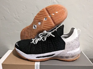 Nike LeBron 18 (GS) Black White Gum Oreo CW2760 007 Basketball Shoe Size 7Y - Picture 1 of 12