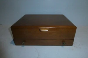 Caja de madera de plata antideslustre 11 x 15 x 5" - Imagen 1 de 8