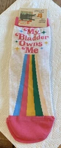 CALCETINES AL TOBILLO AZUL Q PARA MUJER "My Bladder Owns Me" para tallas 5-10 ~ ALGODÓN elástico - Imagen 1 de 5