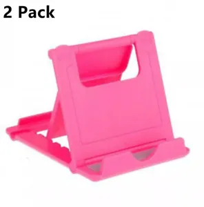 2 Pack Adjustable Phone Holder Stand Folding Foldable Thin Cradle for Phone iPad - Picture 1 of 12