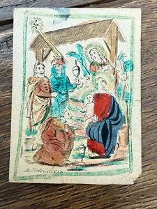 Heilige Drei Könige, Heilgenbild Andachtsbild Koloriert um 1750 - Bild 1 von 2