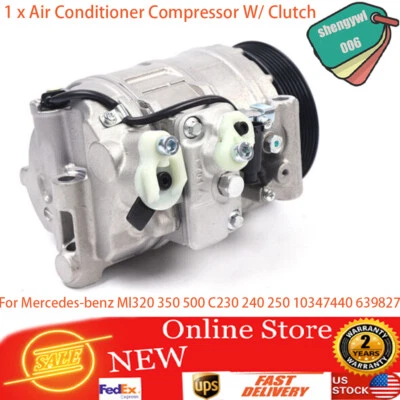 AC A/C Compressor For Mercedes-benz Ml320 350 500 C230 240 250 10347440 639827 Foto 1 de 4
