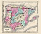 Spain Portugal - Schonberg 1865 - 23.00 x 27.78