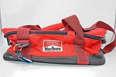 Vintage Marlboro Unlimited Duffle Bag Duffel Travel Gym Training Bag Red - Image 1 of 2